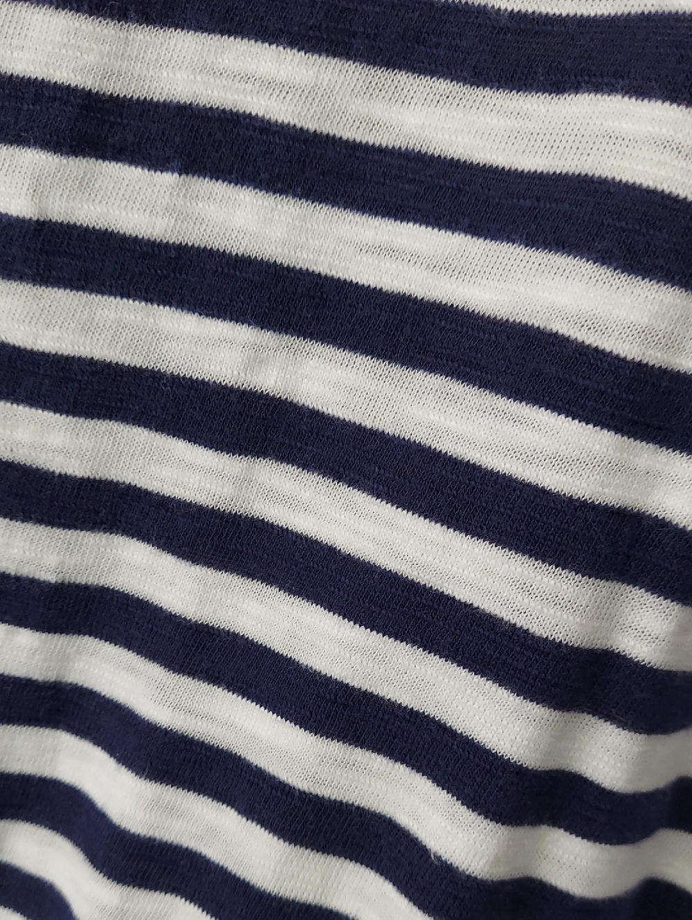 LGAP Sleeveless Soft Striped Elastic Waist Dress, Navy, White, Nautical, Size S - Picture 3 of 6
